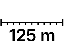 ca. 125 Meter