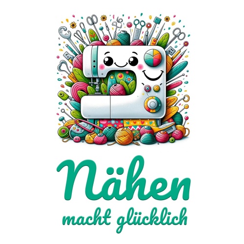 Tasse »Nähen macht glücklich«