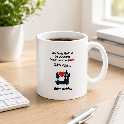 Tasse »Die beste Medizin ist Liebe. Oder...