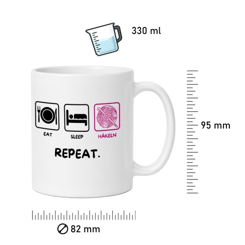 Tasse »Eat Sleep Häkeln Repeat«