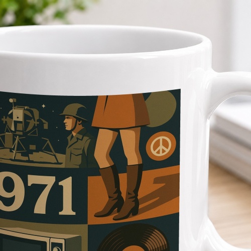 Tasse »1971 – ikonische Motive & Retro-Design«