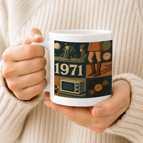 Tasse »1971 – ikonische Motive & Retro-Design«
