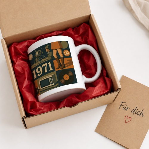 Tasse »1971 – ikonische Motive & Retro-Design«