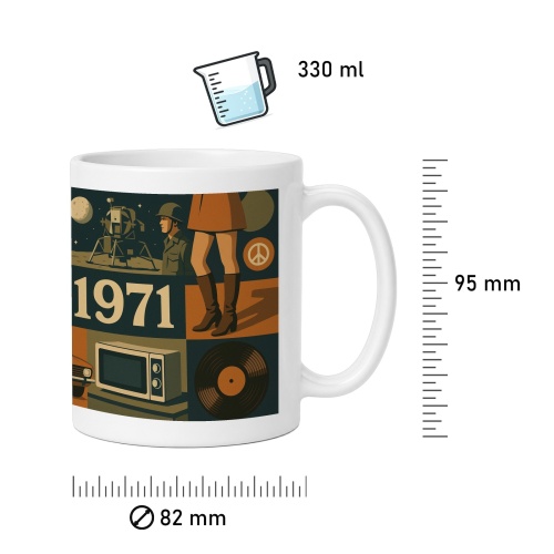 Tasse »1971 – ikonische Motive & Retro-Design«