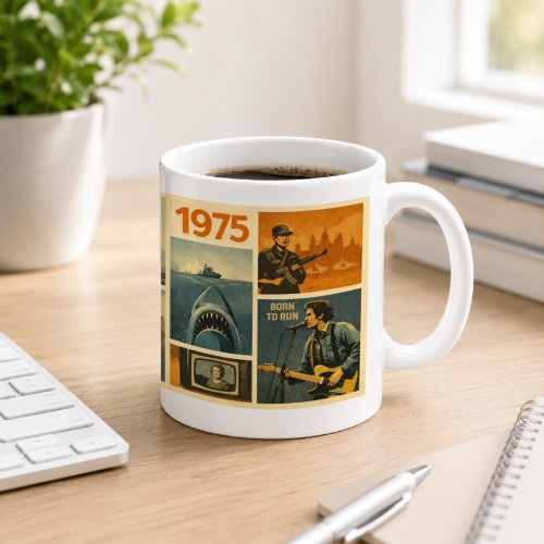 Tasse »1975 – Kultjahr im Retro-Design«