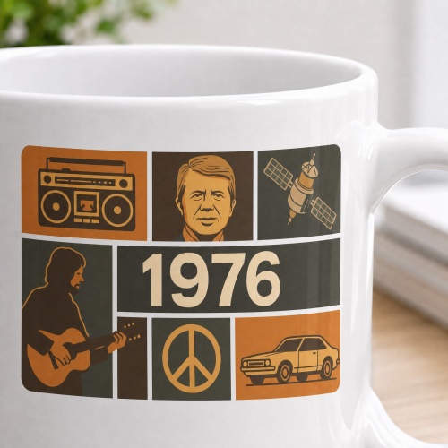 Tasse »1976 Zeitreise Retro-Motiv«