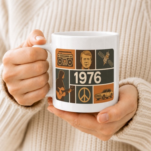 Tasse »1976 Zeitreise Retro-Motiv«