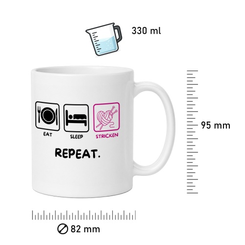 Tasse »Eat Sleep Stricken Repeat«