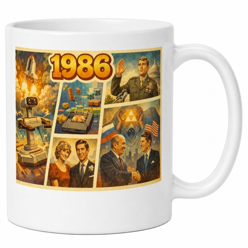 Tasse »1986 Retro-Jahresmotiv«