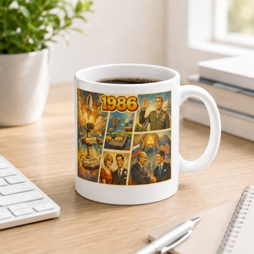 Tasse »1986 Retro-Jahresmotiv«
