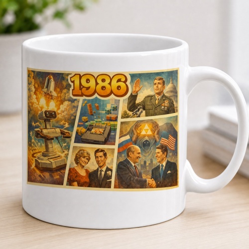 Tasse »1986 Retro-Jahresmotiv«