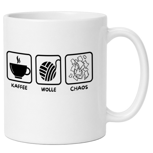 Tasse »Kaffee, Wolle, Chaos – das Leben von...