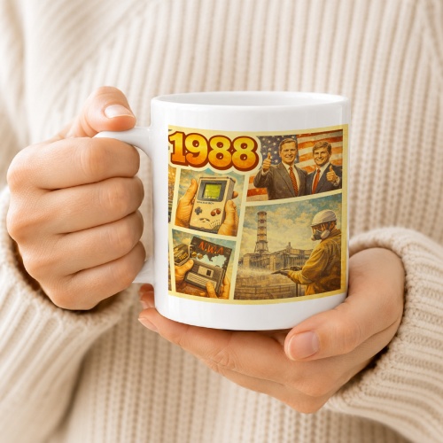 Tasse »1988 – Highlights & Zeitgeschichte«