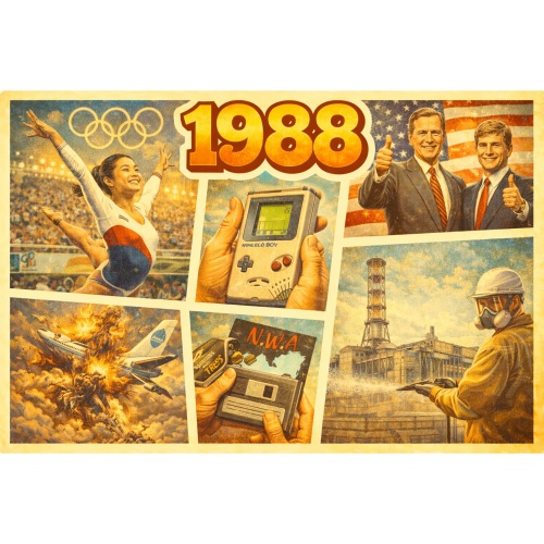 Tasse »1988 – Highlights & Zeitgeschichte«