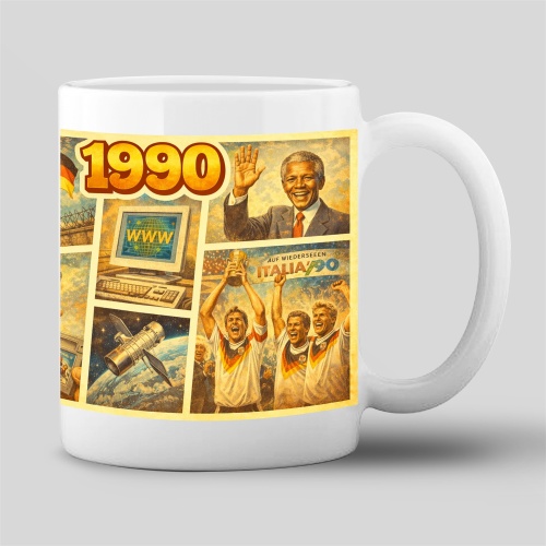 Tasse »1990 – Zeitreise-Motiv«