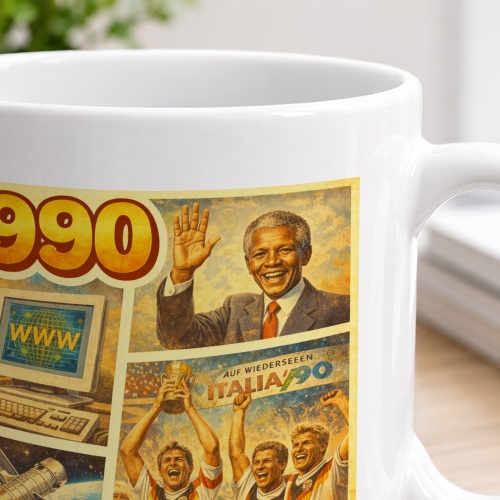 Tasse »1990 – Zeitreise-Motiv«