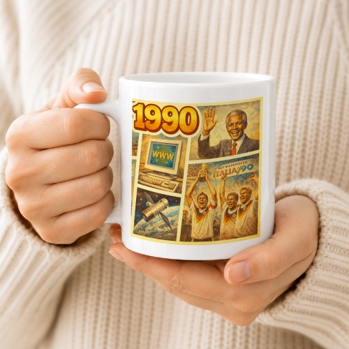 Tasse »1990 – Zeitreise-Motiv«