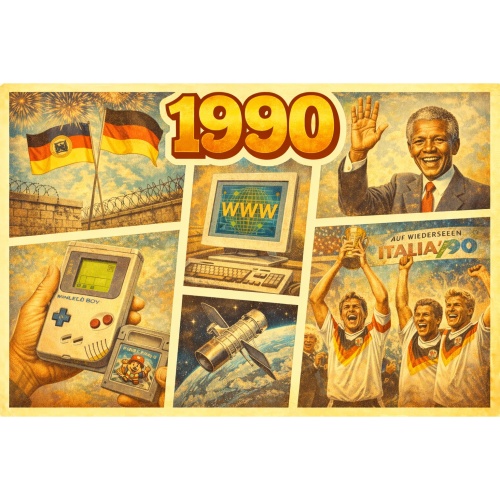 Tasse »1990 – Zeitreise-Motiv«