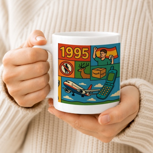 Tasse »Jahrgang 1995 – Kultmotive«