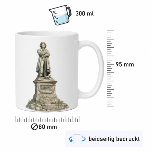Tasse »Beethoven-Denkmal – Land der Dichter und Denker«