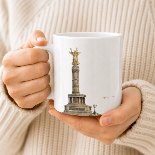 Tasse »Siegessäule Berlin – Land der Dichter und Denker«