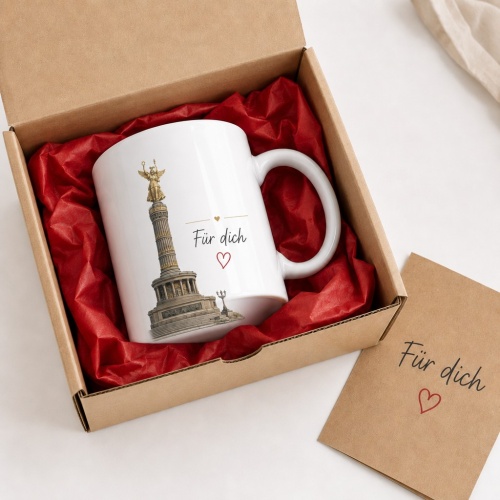 Tasse »Siegessäule Berlin – Land der Dichter und Denker«