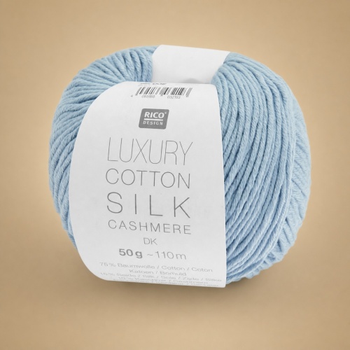 »Rico Luxury Cotton Silk Cashmere« Taubenblau
