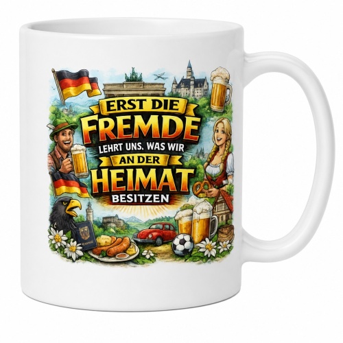 Tasse »Erst die Fremde lehrt uns, was wir an der...