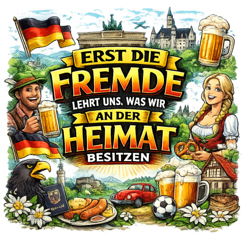 Tasse »Erst die Fremde lehrt uns, was wir an der...