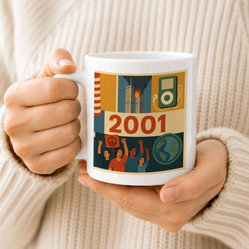 Tasse »2001 – Zeitgeschichte & Erinnerungen«