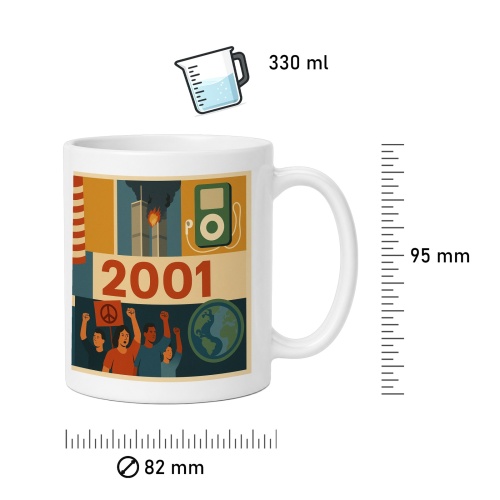 Tasse »2001 – Zeitgeschichte & Erinnerungen«