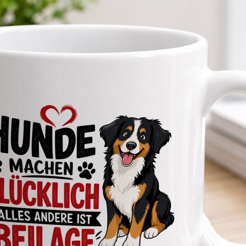Tasse »Hunde machen glücklich – alles andere ist Beilage«