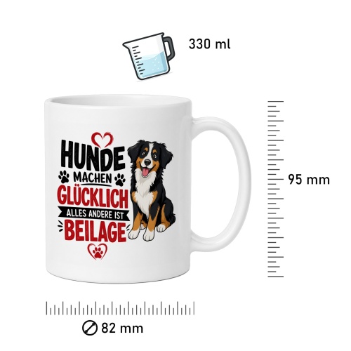 Tasse »Hunde machen glücklich – alles andere ist Beilage«