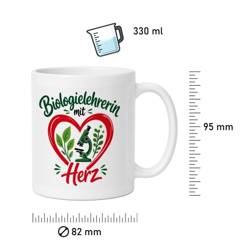 Tasse »Biologielehrerin mit Herz«