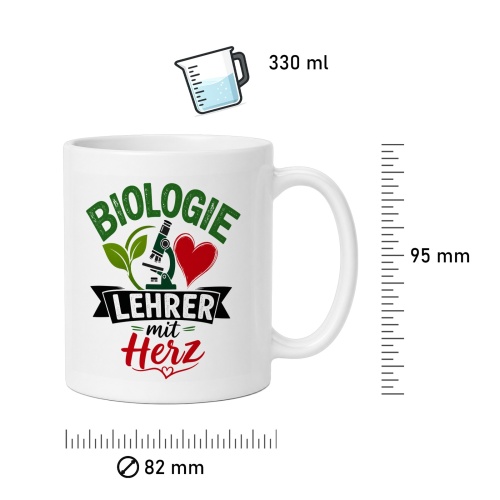 Tasse »Biologie Lehrer mit Herz«