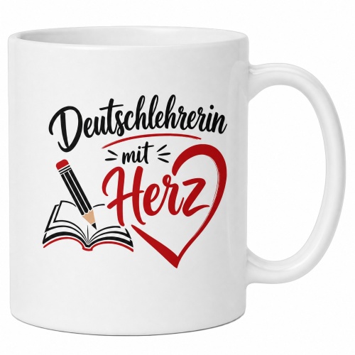 Tasse »Deutschlehrerin mit Herz«