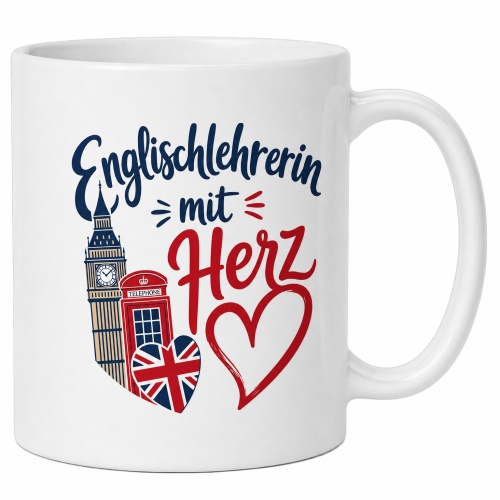 Tasse »Englischlehrerin mit Herz«