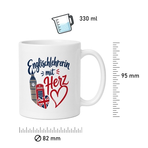 Tasse »Englischlehrerin mit Herz«