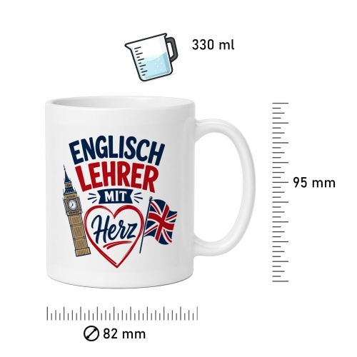 Tasse »Englischlehrer mit Herz«