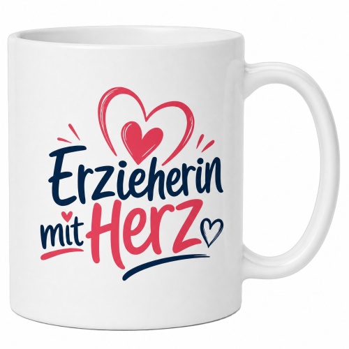 Tasse »Erzieherin mit Herz«