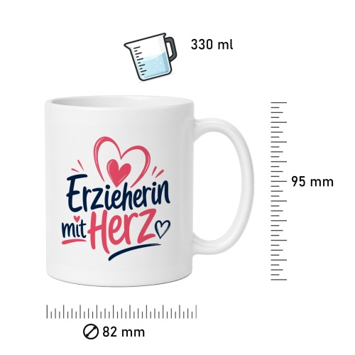 Tasse »Erzieherin mit Herz«