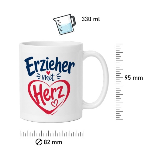 Tasse »Erzieher mit Herz«