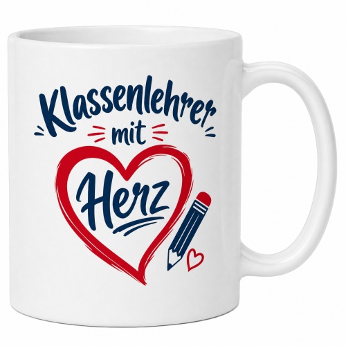 Tasse »Klassenlehrer mit Herz«