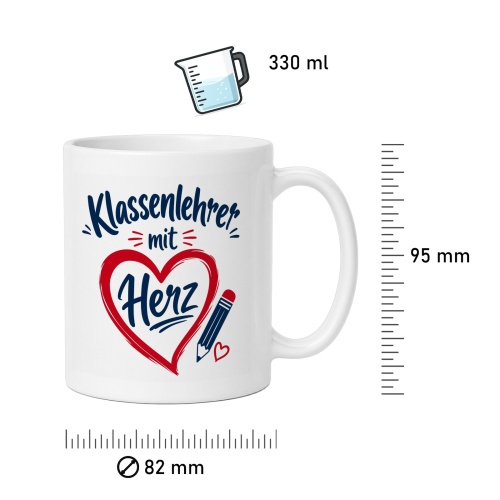 Tasse »Klassenlehrer mit Herz«
