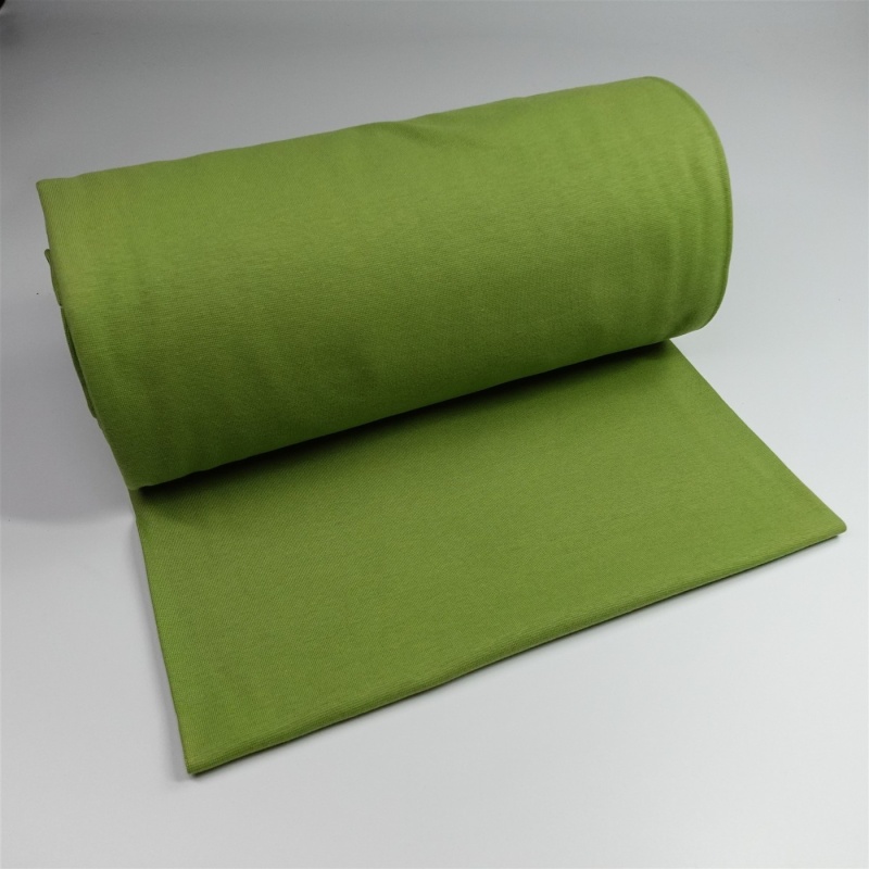 Bündchenstoff Uni - Kiwi Grün - Premiumqualität