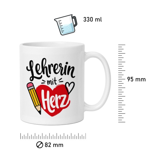 Tasse »Lehrerin mit Herz«