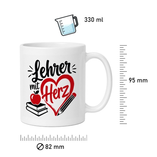 Tasse »Lehrer mit Herz«