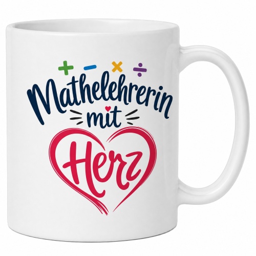Tasse »Mathelehrerin mit Herz«
