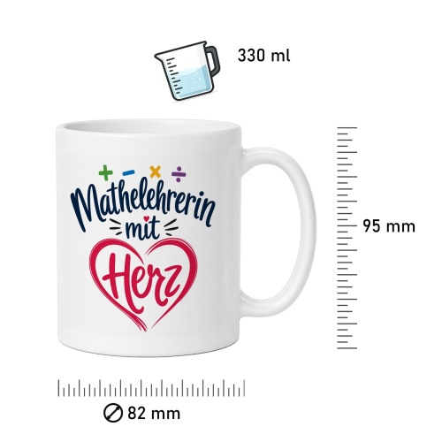 Tasse »Mathelehrerin mit Herz«