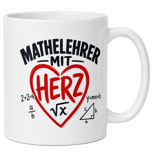 Tasse »Mathelehrer mit Herz«